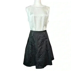 Apt P Cotton Blend A Line Skirt Black size 8